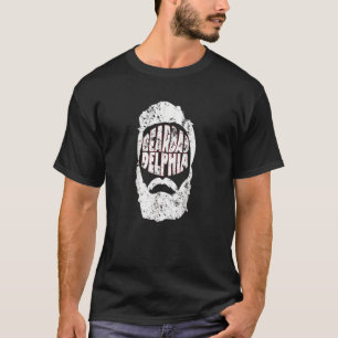 Funny Beardadelphia Beard Dad Grandpa Bask T-shirt