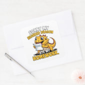 Funny Bearded Dragon Cute Reptile Lover Gift Vierkante Sticker (Envelop)