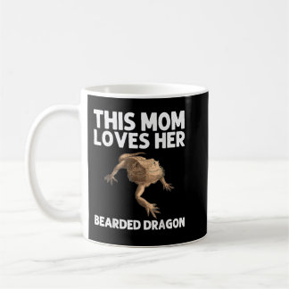 Funny Bearded Dragon Gift for Mam Women Lizard Pet Koffiemok
