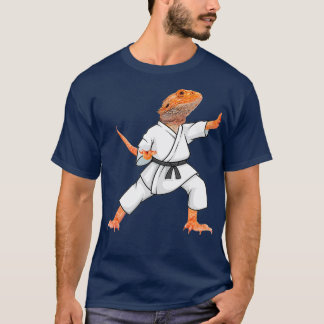 Funny Bearded dragons die Karate Samurai Ninja doe T-shirt