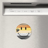 Funny Bearded Happy Gay Beer Pride Flag Magneet (Insitu (Vaatwasser))