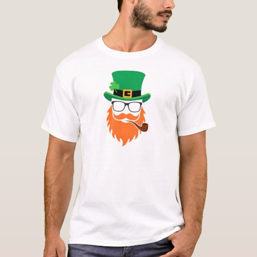 Funny Bearded Leprechaun St Patricks Day T-shirt (Voorkant)