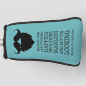 Funny Bearded Mannen Quote Golfheadcover (Voorkant)