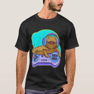 Funny Bearted Dragon Gamer Computer Game Player Li T-shirt