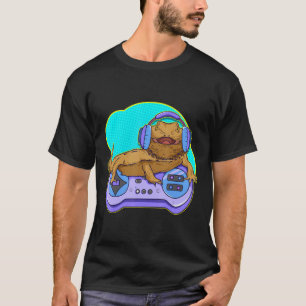 Funny Bearted Dragon Gamer Computer Game Player Li T-shirt
