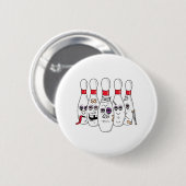 Funny Beat Up Bowling Pins Ronde Button 5,7 Cm (Voorkant /achterkant)