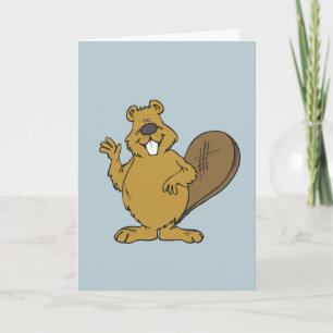 FUNNY BEAVER ALL OCCASION HALLO WENSKAART KAART