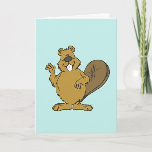 FUNNY BEAVER BIRTHDAY KAART VOOR HEM