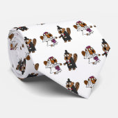 Funny Beaver Bride en Groom Wedding Stropdas (Opgerold)