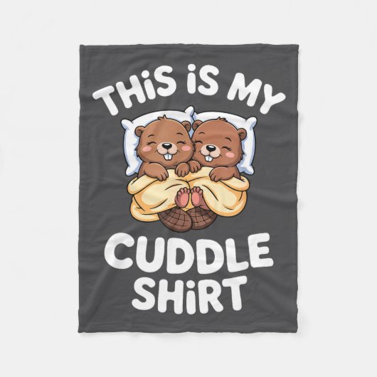 Funny Beaver Couple This Is My Cuddle  Fleece Deken (Voorkant)