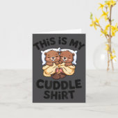 Funny Beaver Couple This Is My Cuddle  Kaart (Gele Bloem)