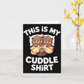 Funny Beaver Couple This Is My Cuddle  Kaart (Gele Bloem)