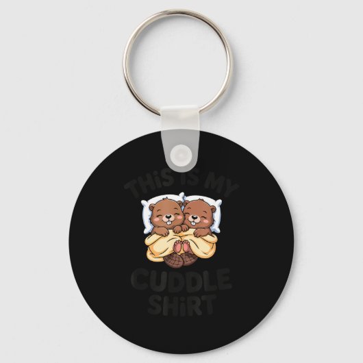 Funny Beaver Couple This Is My Cuddle  Sleutelhanger (Voorkant)