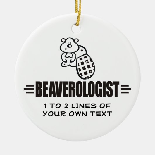 Funny Beaver Keramisch Ornament (Voorkant)
