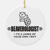 Funny Beaver Keramisch Ornament (Achterkant)