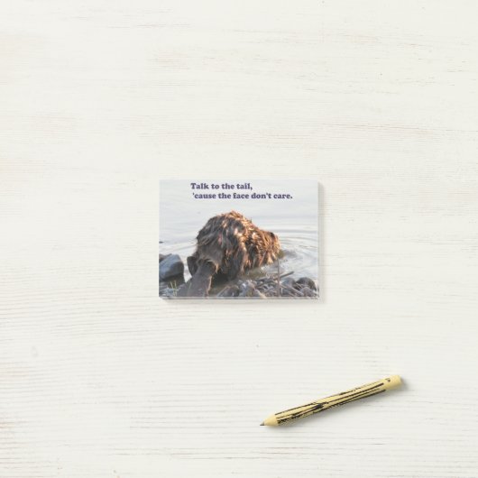 Funny Beaver Post-it® Notes (Op bureau)