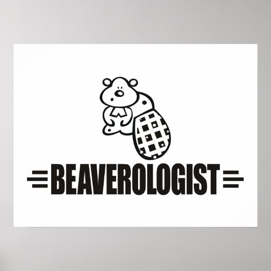 Funny Beaver Poster (Voorkant)