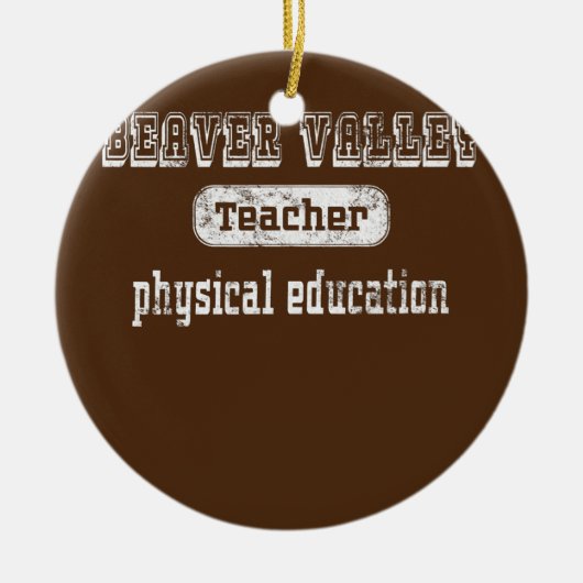 Funny  Beaver Valley Physical Education Keramisch Ornament (Voorkant)
