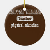 Funny  Beaver Valley Physical Education Keramisch Ornament (Achterkant)