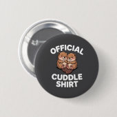 Funny Beavers Hugging Cuddle Ronde Button 5,7 Cm (Voorkant /achterkant)