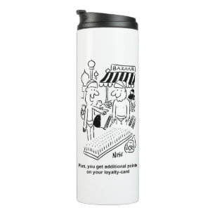 Funny Bed of Nails Indian Bazaar Marketplace Thermosbeker