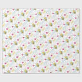 Funny Bee Cool Birthday Cadeaupapier (Vlak)