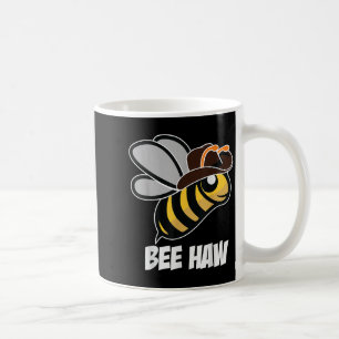 Funny Bee Haw Bumble Bee Graphic Cowboy Pet Koffiemok