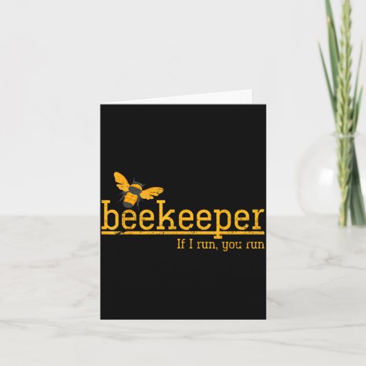 Funny Bee Hive Honey Lover Gift Beekeeper Kaart (Voorkant)