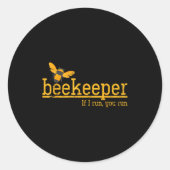 Funny Bee Hive Honey Lover Gift Beekeeper Ronde Sticker (Voorkant)