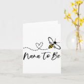 Funny Bee Lover Nana To Be Kaart (Gele Bloem)