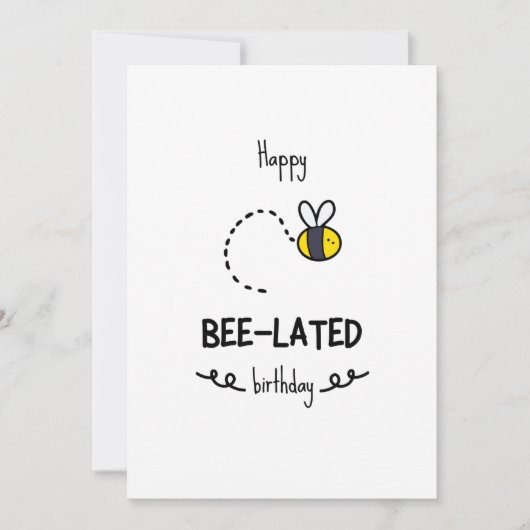 Funny Bee Pun Beldate Carte d'Anniversaire (Devant)