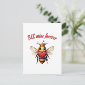 Funny Bee Pun Valentine  Briefkaart (Staand voorkant)