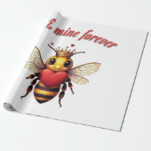Funny Bee Pun Valentine  Cadeaupapier (Uitgerold)