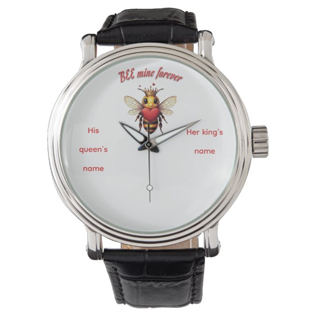 Funny Bee Pun Valentine  Horloge (Voorkant)