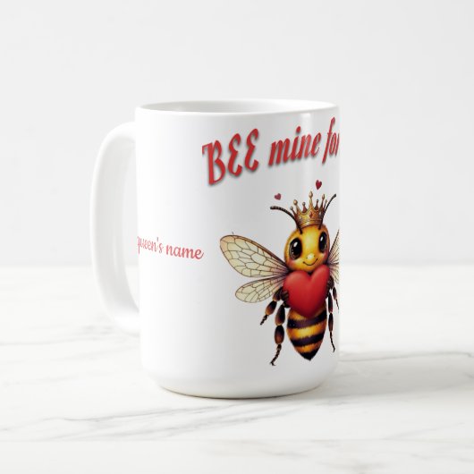 Funny Bee Pun Valentine  Koffiemok (Voorkant links)