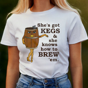 Funny Beer Brewer Kegs Woman T-shirt