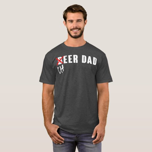 Funny Beer Cheer Dad T-shirt (Voorkant volledig)