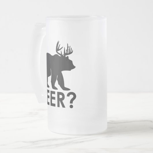 Funny Beer Deer Beer Matglas Bierpul (Voorkant links)