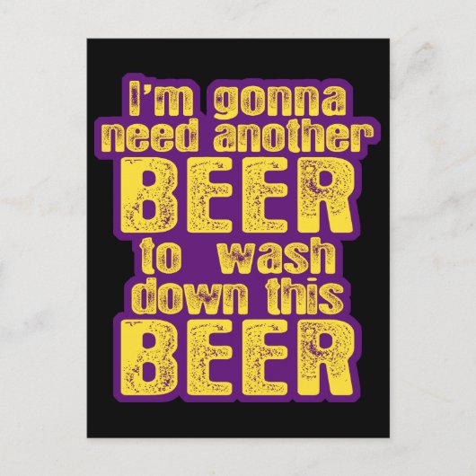 Funny Beer Drink Briefkaart (Voorkant)