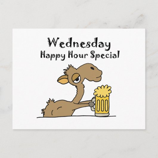 Funny Beer Drink Camel Briefkaart (Voorkant)