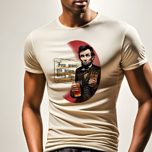 Funny Beer Drink de presidentiële partij van Abe L T-shirt