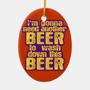 Funny Beer Drink Keramisch Ornament