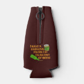 Funny Beer Drink Probleem met Monogram Flesjeskoeler (Achterkant)