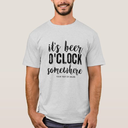 Funny Beer Drinkers  Typografie Aangepaste tekst T-shirt (Voorkant)