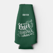 Funny Beer en Kerstmis Naam Flesjeskoeler (Voorkant)