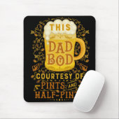 Funny Beer Fathers Pap Bod Humoureuze Antiek Mok Muismat (Met muis)