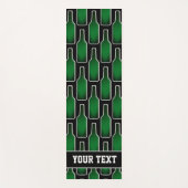 Funny beer Fles print yoga mat met aangepaste naam (Voorkant)