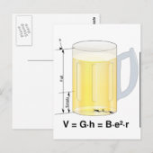 Funny Beer Formule/vergelijking Briefkaart (Voorkant / Achterkant)
