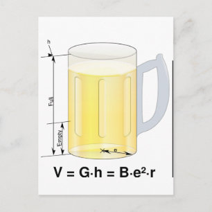 Funny Beer Formule/vergelijking Briefkaart