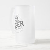 Funny Beer Joke Travel of Party Frosted Mok (Voorkant links)